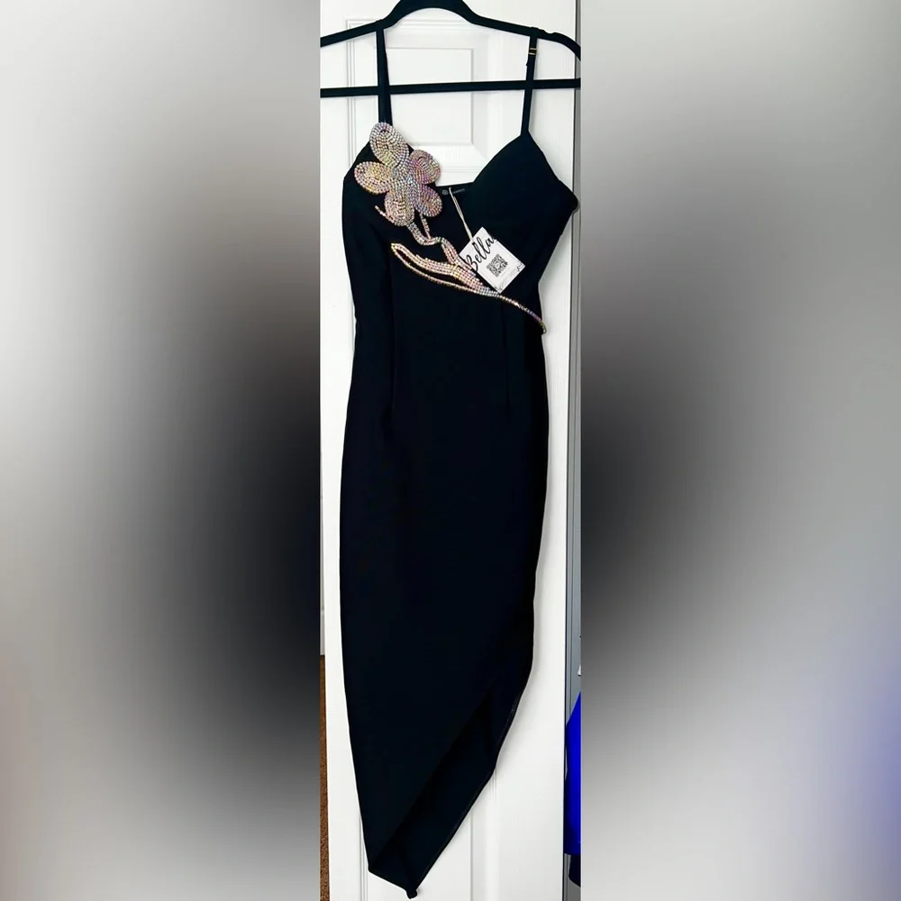 Erine Diamonate Midi Bandage Dress - Picture 2 of 5